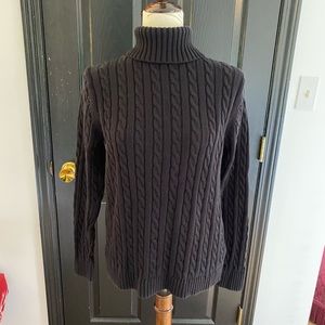 Black Cable Knit Sweater - Size L
